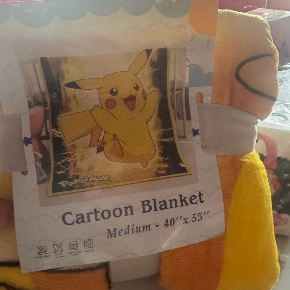 Pokemon Yellow Cartoon Blanket